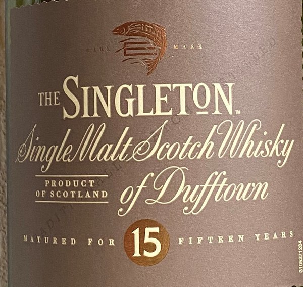 The Singleton Single Malt Scotch Whisky 15 Years Old - 40%