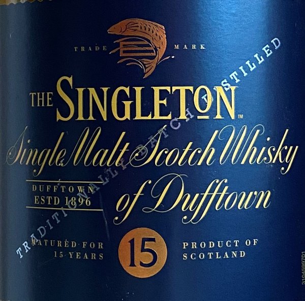 The Singleton "Trad. Batch Dist." Single Malt Scotch Whisky 15 Years Old - 40%